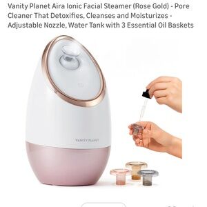 NEW Vanity Planet Aira Ionic Facial Steamer - Rose Gold NEVER USED!